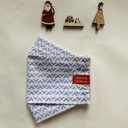 Einzelstück MASKE - Blaues abstraktes Muster - Image 3