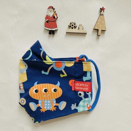 Einzelscück KINDERMASKE - Blaue Monster - Image 3