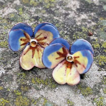 Ohrstecker Stiefmütterchen - Image 2