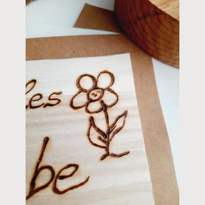Geburtstagskarte mit Blume, Holz, Herzenswerk - Image 3