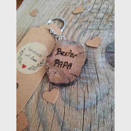 Schlüsselanhänger,  Bester Papa, Weinrebe, Vatertag
