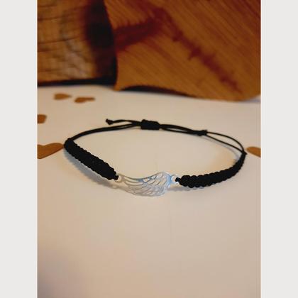 Makramee Armband geknüpft,  Engelsflügel