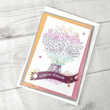 Karte Regenbogenstrauss