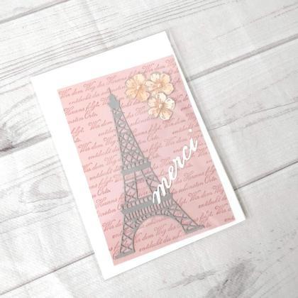 Karte Danke Eiffelturm