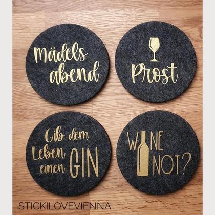 Untersetzer Set Mädelsabend