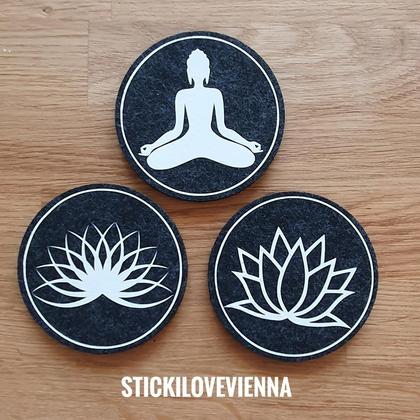 Untersetzer Set Lotusblüte Weiß - Image 3