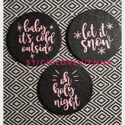 Weihnachts Untersetzer Set Rosa - Image 4