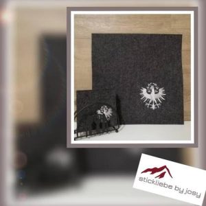 Tisch Filzset Tiroler Adler grau