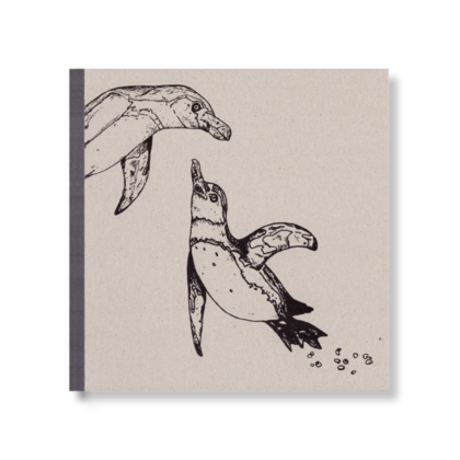 SKIZZENBUCH *Tauchende Pinguine*, 21 x 21 cm, 144 Seiten