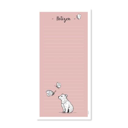 NOTIZBLOCK *Bärenjunges*, DIN lang, 50 Blatt