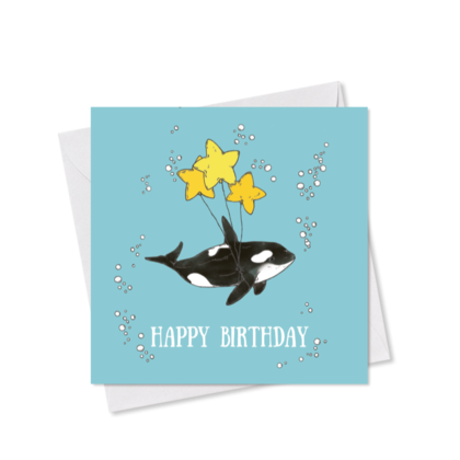 MINI-GRUSSKARTE *Happy Birthday Wal*, 9x9 cm