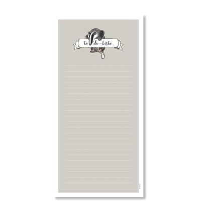 NOTIZBLOCK *Dachs*, DIN lang, 50 Blatt