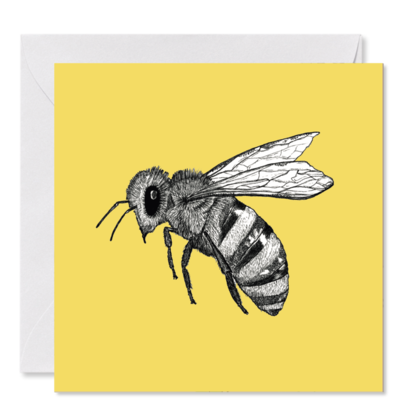 GRUSSKARTE *Fleißige Biene* , 14 x 14 cm