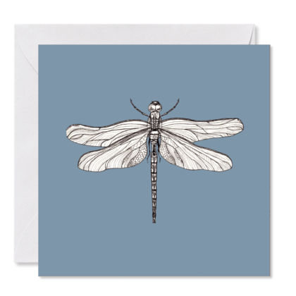 GRUSSKARTE *Libellenflug* , 14 x 14 cm