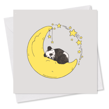 MINI-GRUSSKARTE *Mondpanda*, 9x9 cm