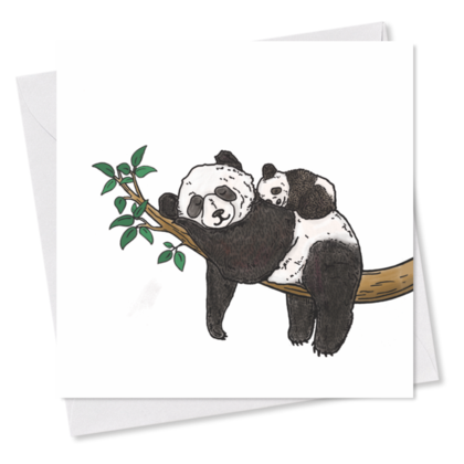 MINI-GRUSSKARTE *Papa Panda*, 9x9 cm
