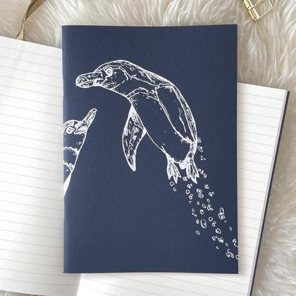 NOTIZHEFT *Tauchende Pinguine*, DIN A5