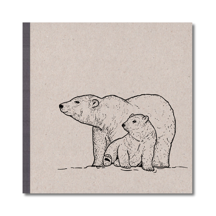 SKIZZENBUCH *Eisbärenfamilie*, 21 x 21 cm, 144 Seiten