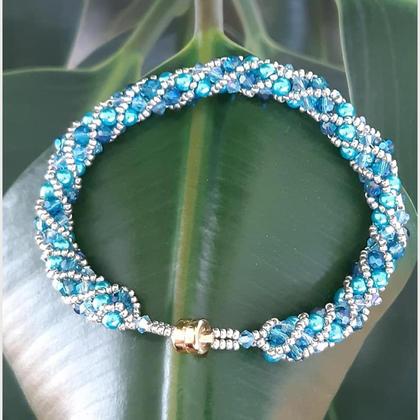 Spiralperlenarmband "Wave"