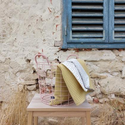 Babydecke Dusty Yellow & Dots - Image 3