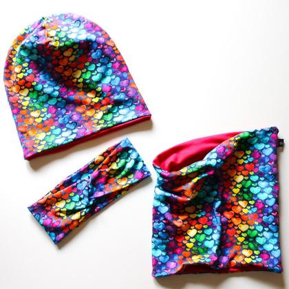 Beanie Loopset Aquarell Herzen