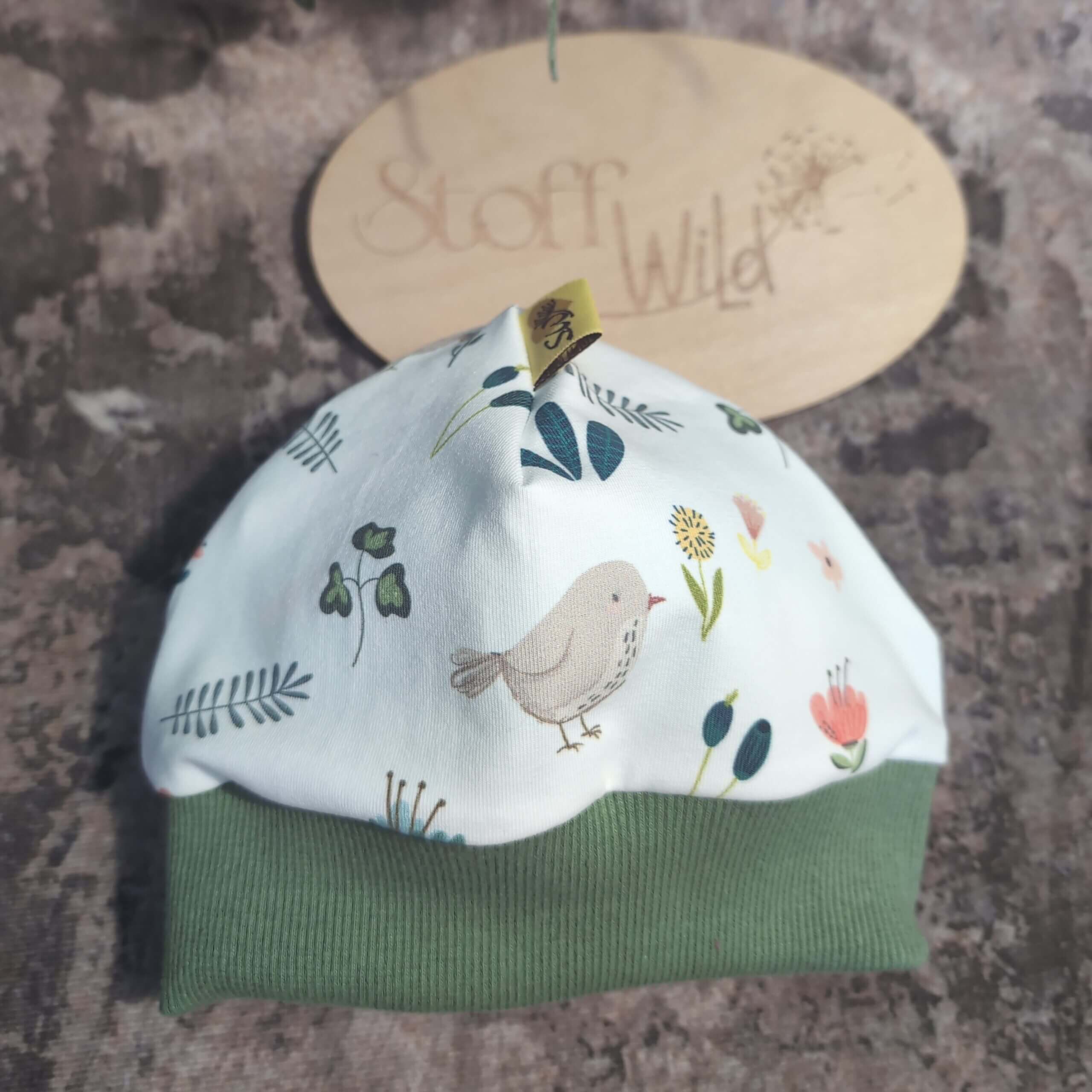 Bündchenhaube Frühlingswiese, Gr. S 39-45cm - Image 5