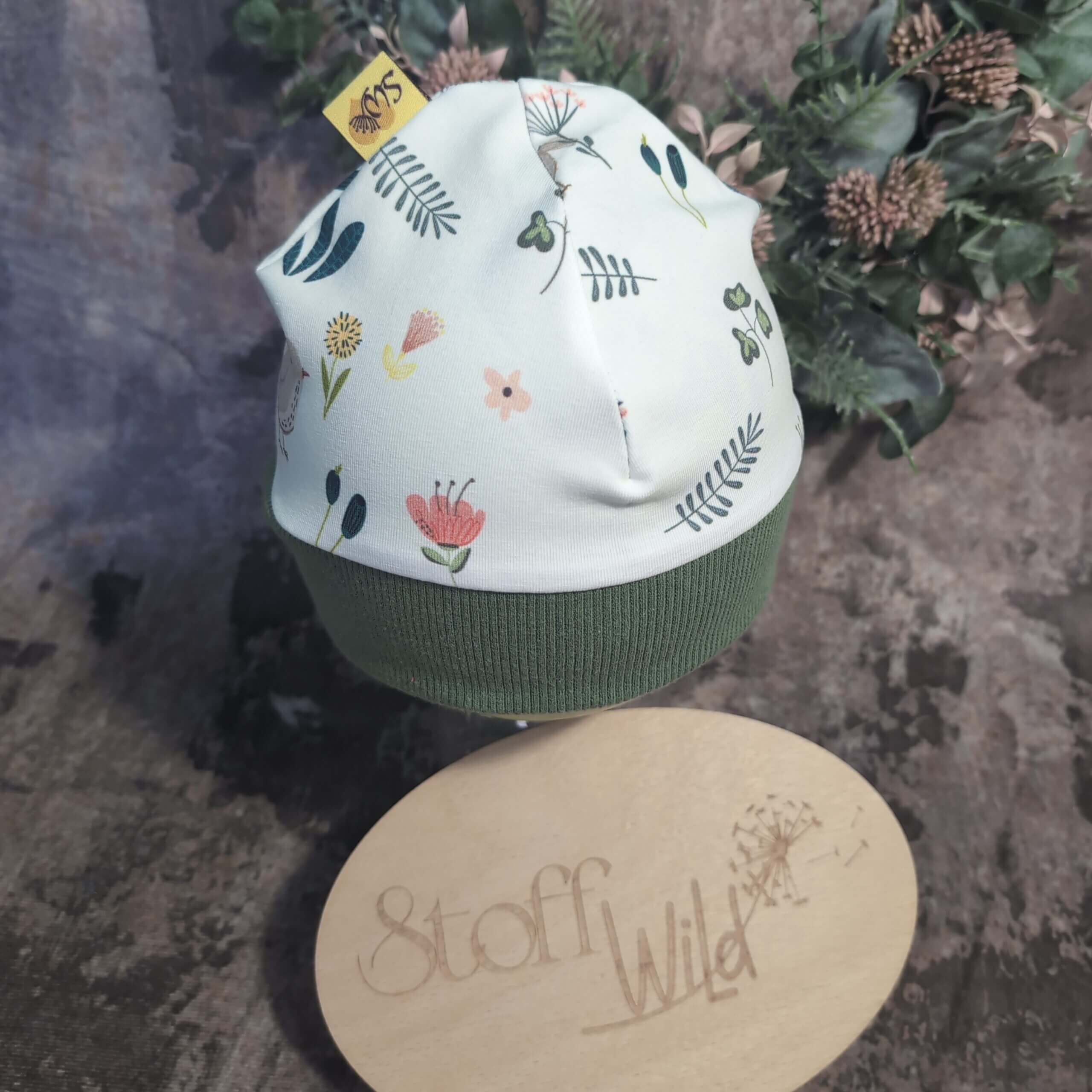 Bündchenhaube Frühlingswiese, Gr. S 39-45cm - Image 7