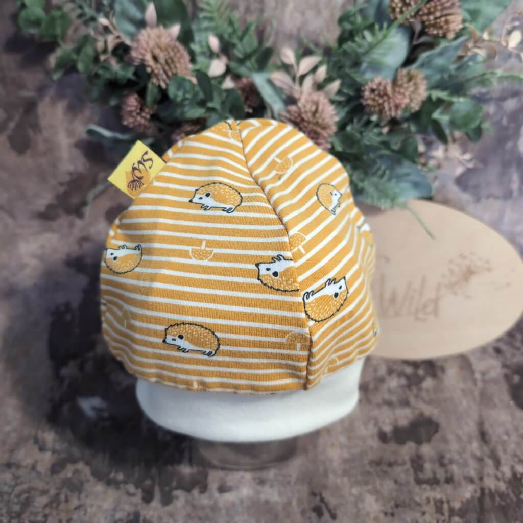 Bündchenhaube Igel, Gr. S 39-45cm