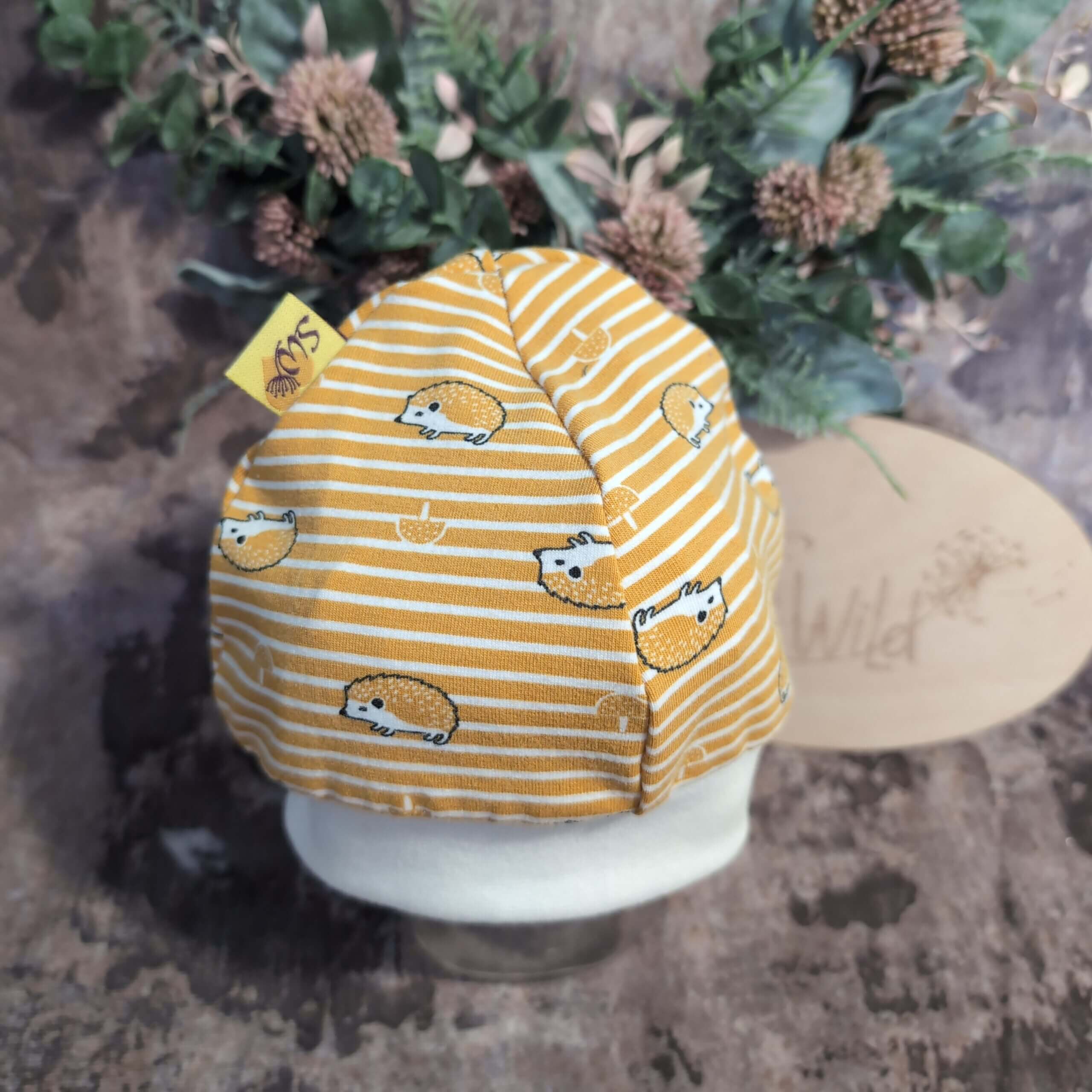 Bündchenhaube Igel, Gr. S 39-45cm