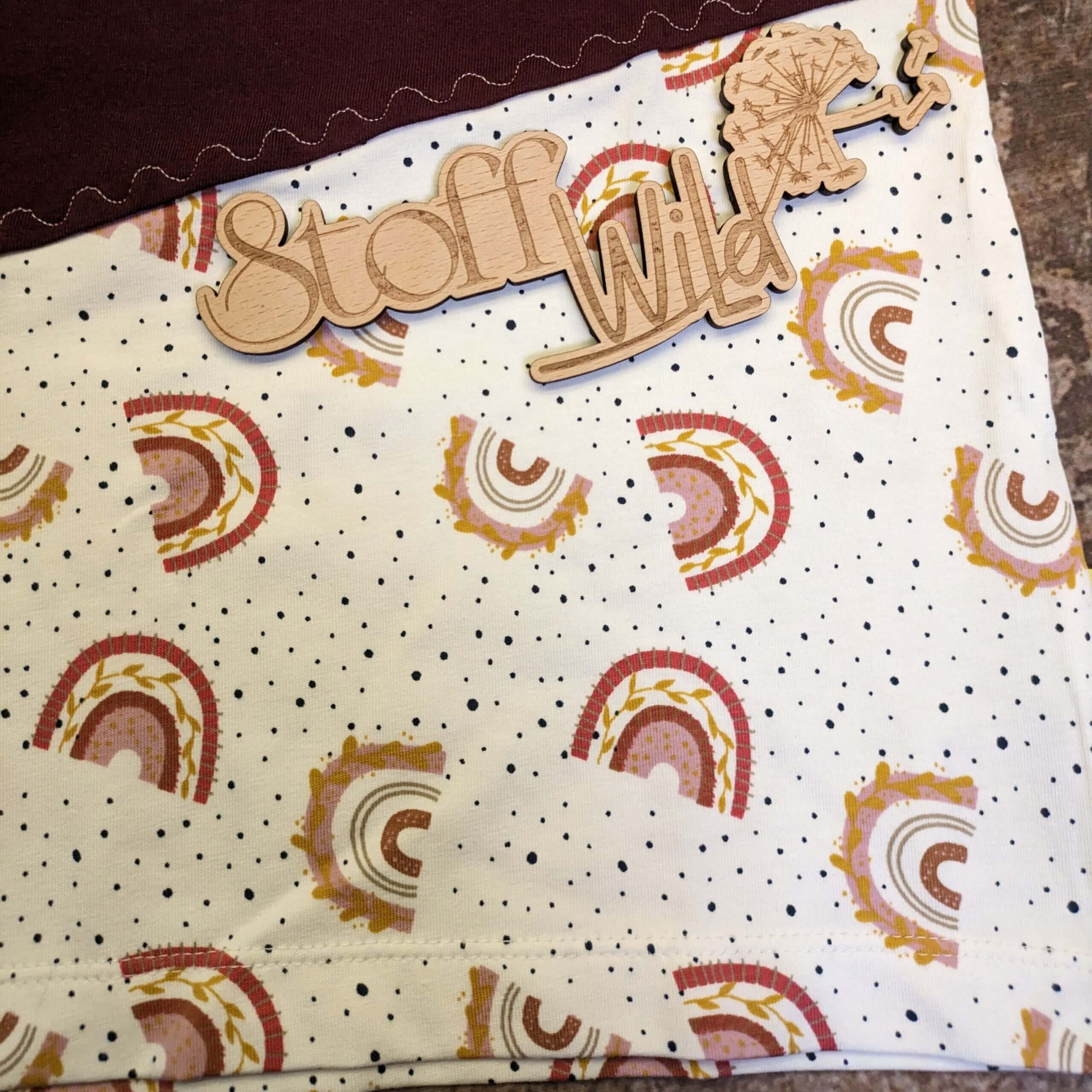 SommerShirt Regenbogen bordeaux-rosa, Gr. 104 - Image 3