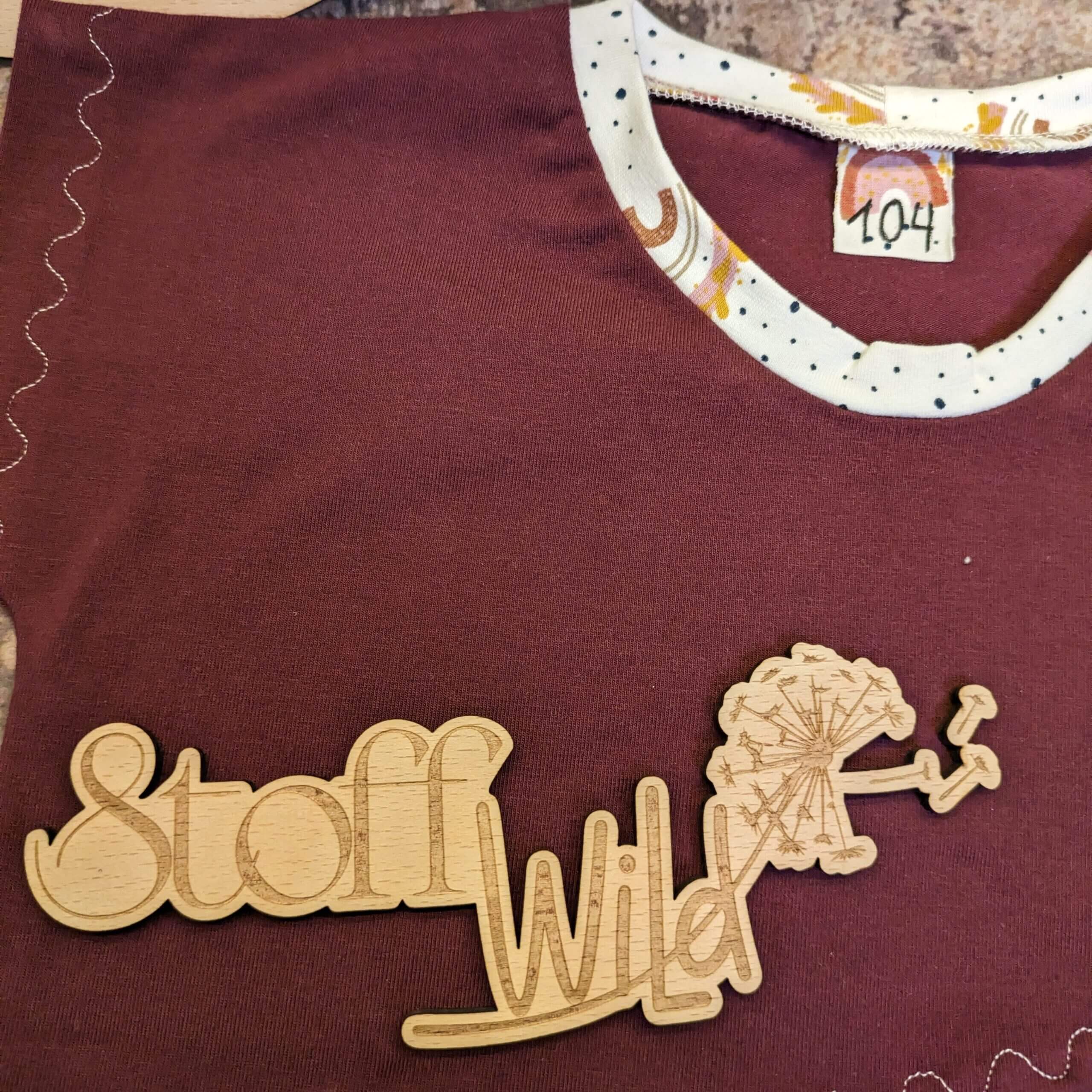 SommerShirt Regenbogen bordeaux-rosa, Gr. 104 - Image 2