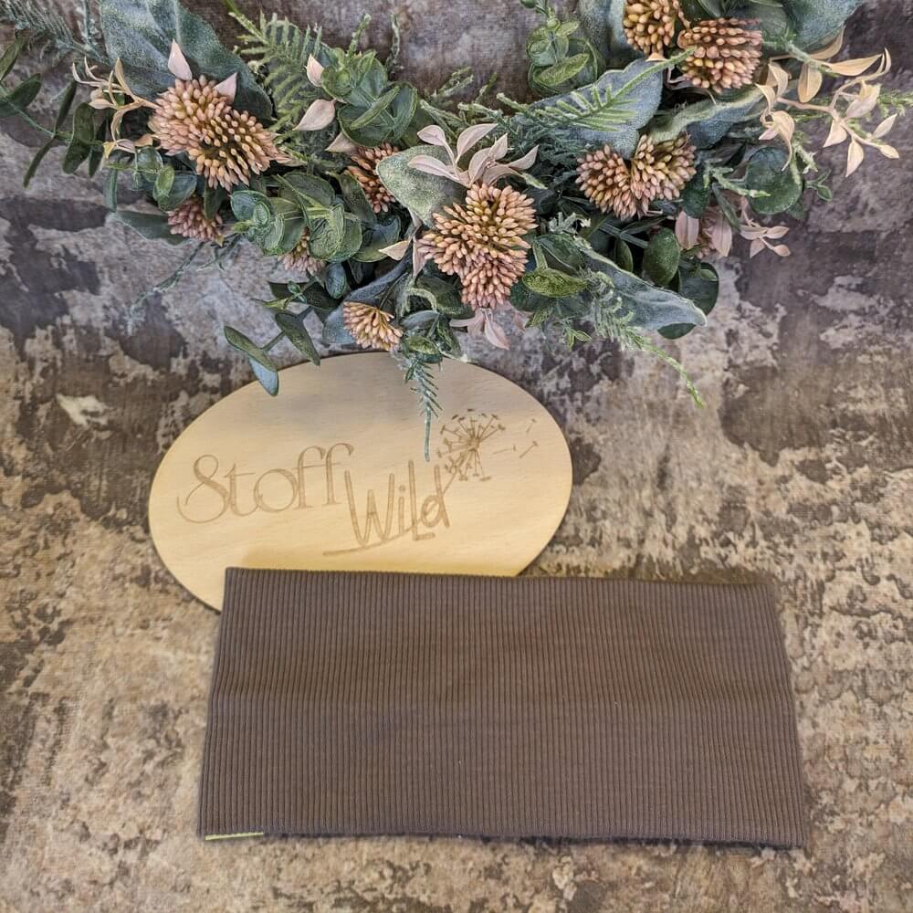 Knotenstirnband aus Ripp-Jersey, braun - Image 4