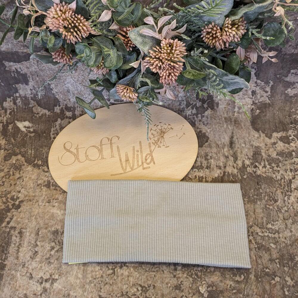 Knotenstirnband aus Ripp-Jersey, Grau - Image 4