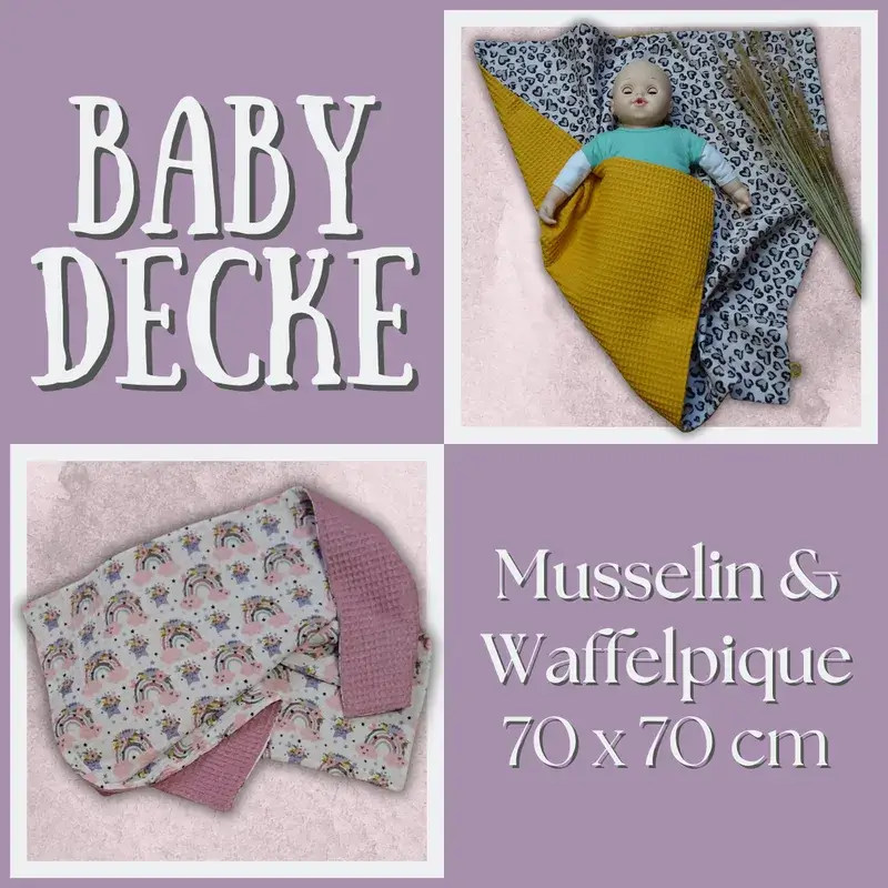 Individuelle Babydecke 70x70cm