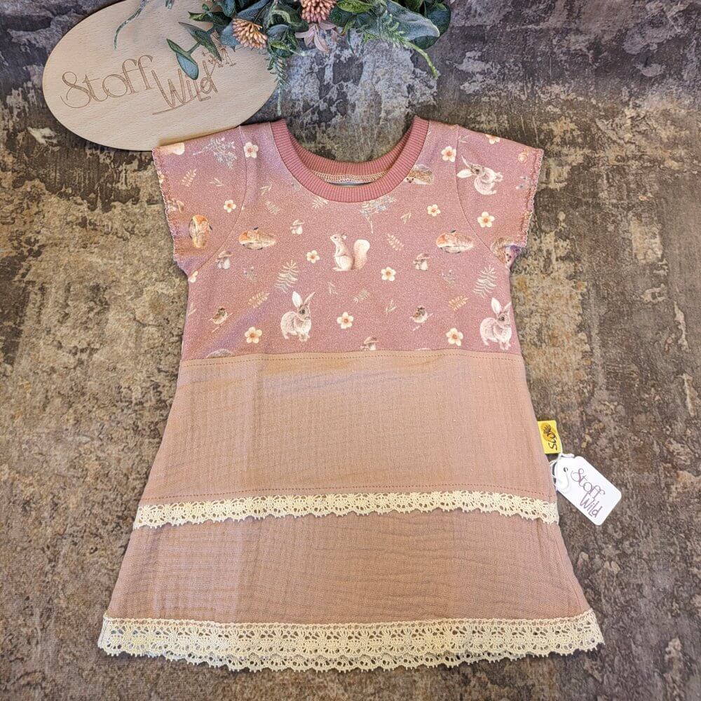 Baby-Kleid Gr. 62/68 "Autumn love altrosa" - Image 2