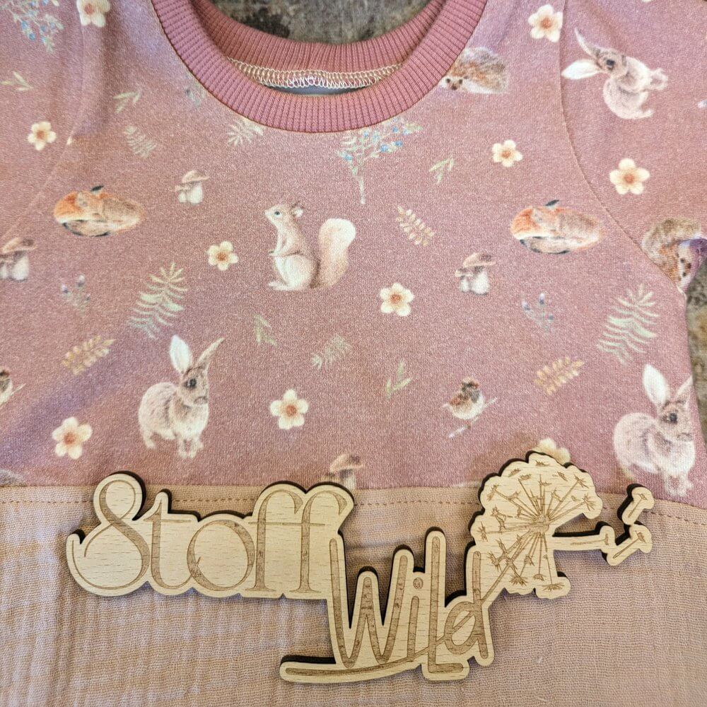 Baby-Kleid Gr. 62/68 "Autumn love altrosa" - Image 4