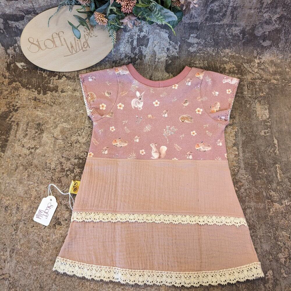 Baby-Kleid Gr. 62/68 "Autumn love altrosa" - Image 6