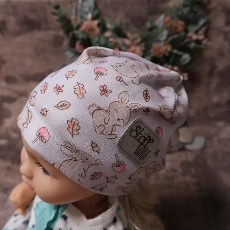 Baby-Beanie Hase, graublau XS - Image 4