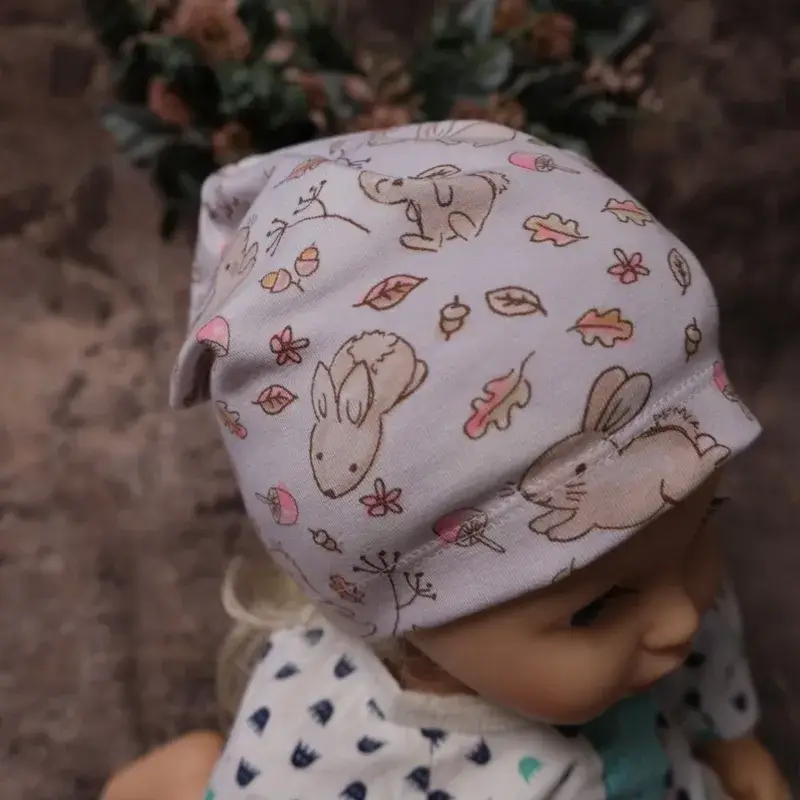 Baby-Beanie Hase, graublau XS - Image 2