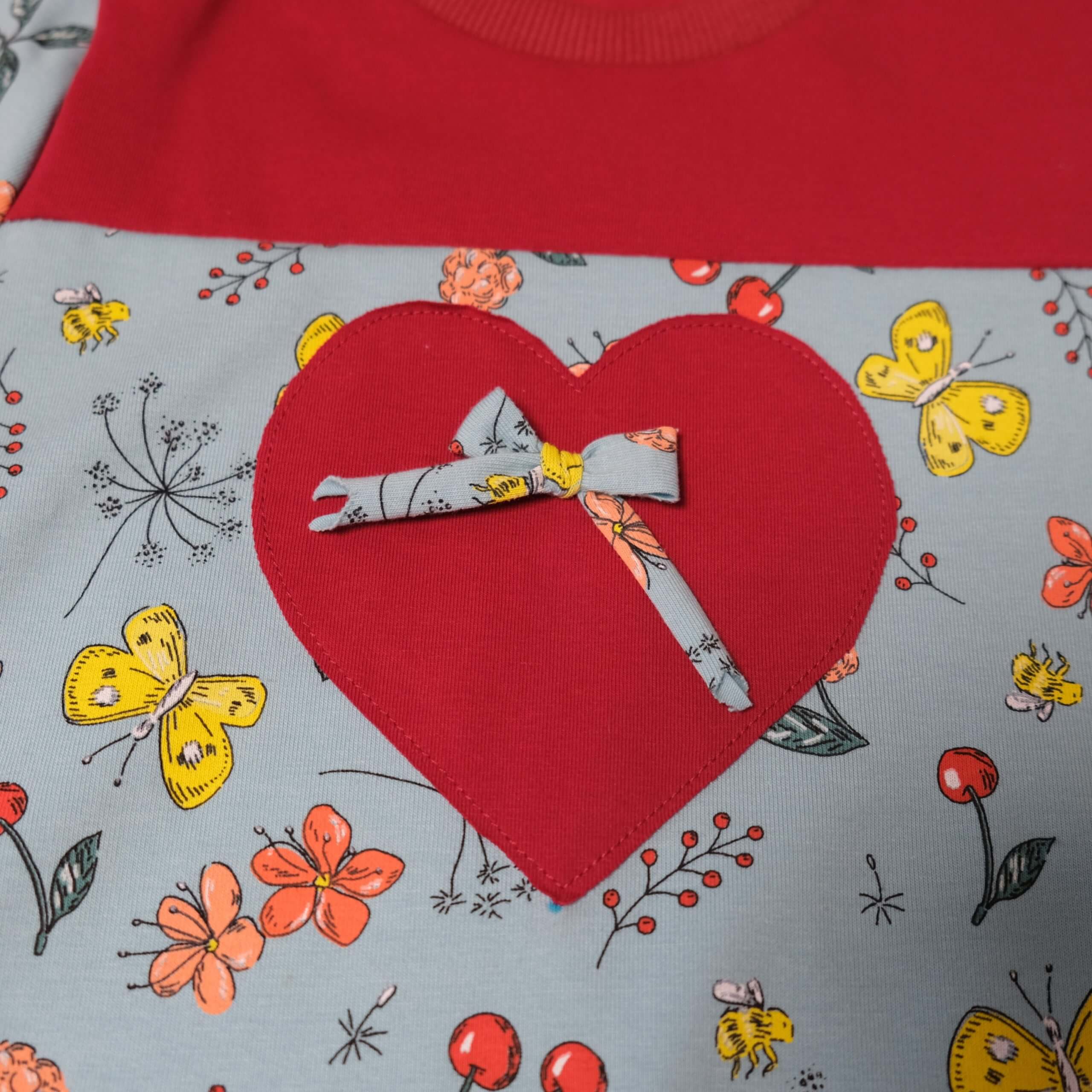 Shirt Sommerwiese blau-rot, Gr. 110 - Image 2