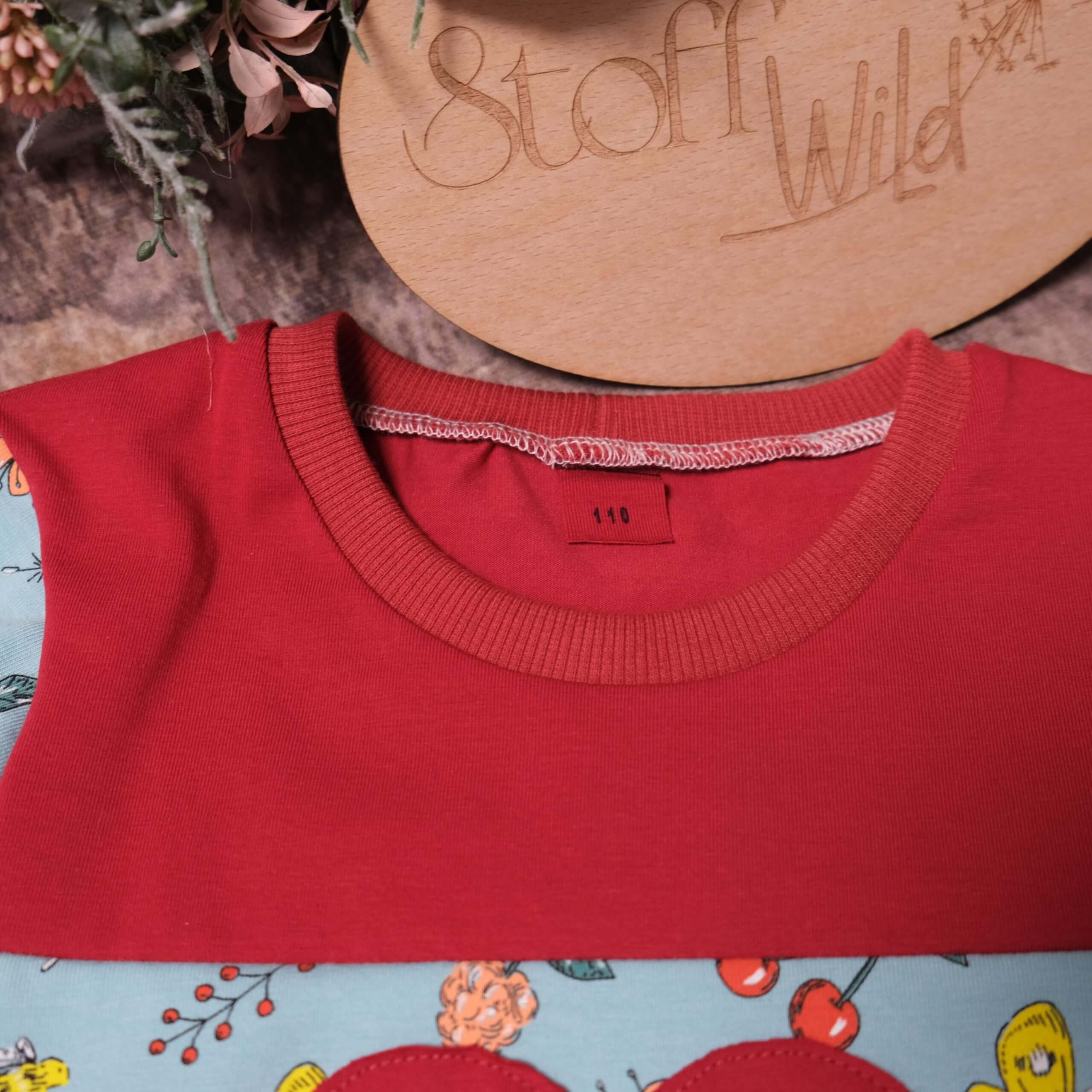 Shirt Sommerwiese blau-rot, Gr. 110 - Image 3