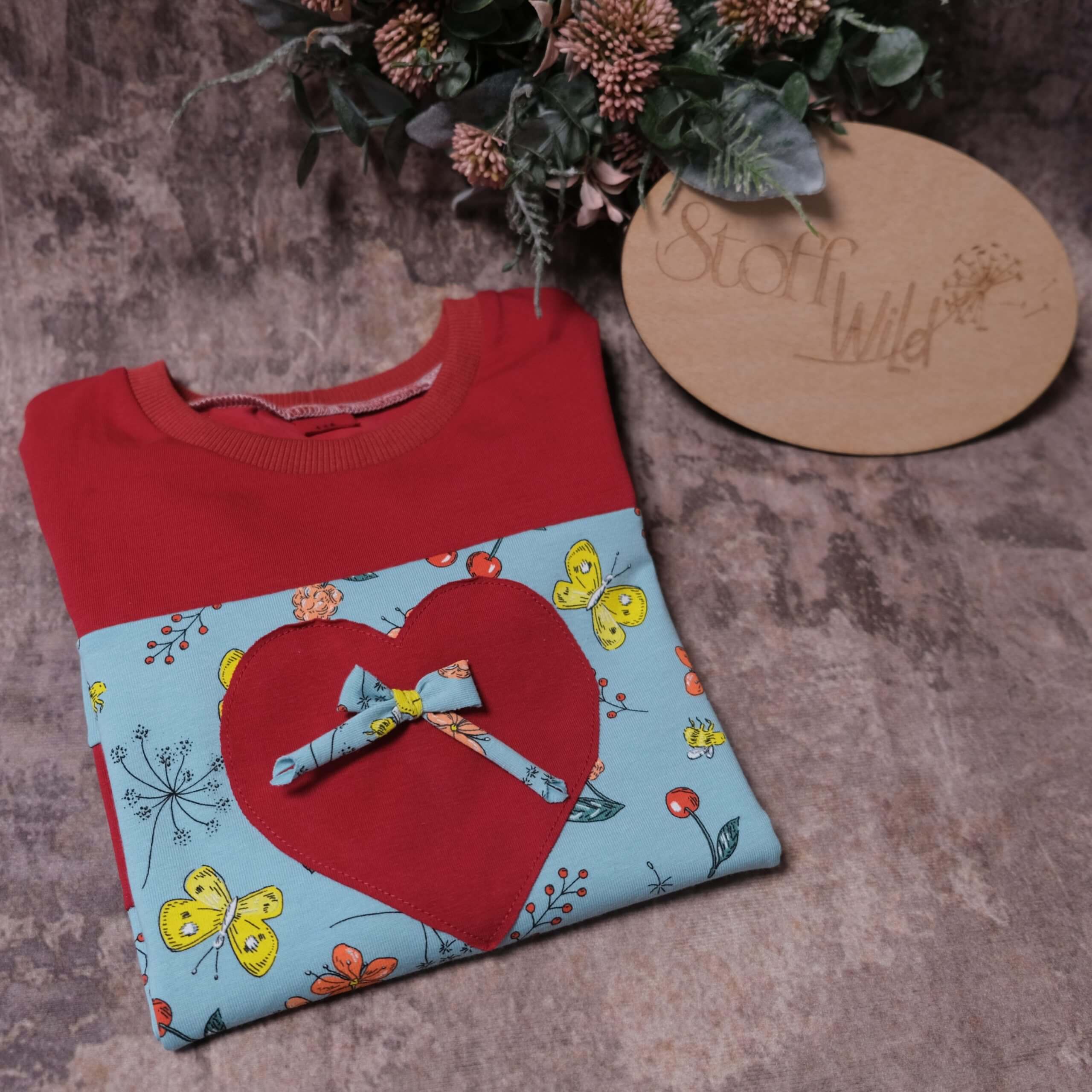 Shirt Sommerwiese blau-rot, Gr. 110 - Image 6