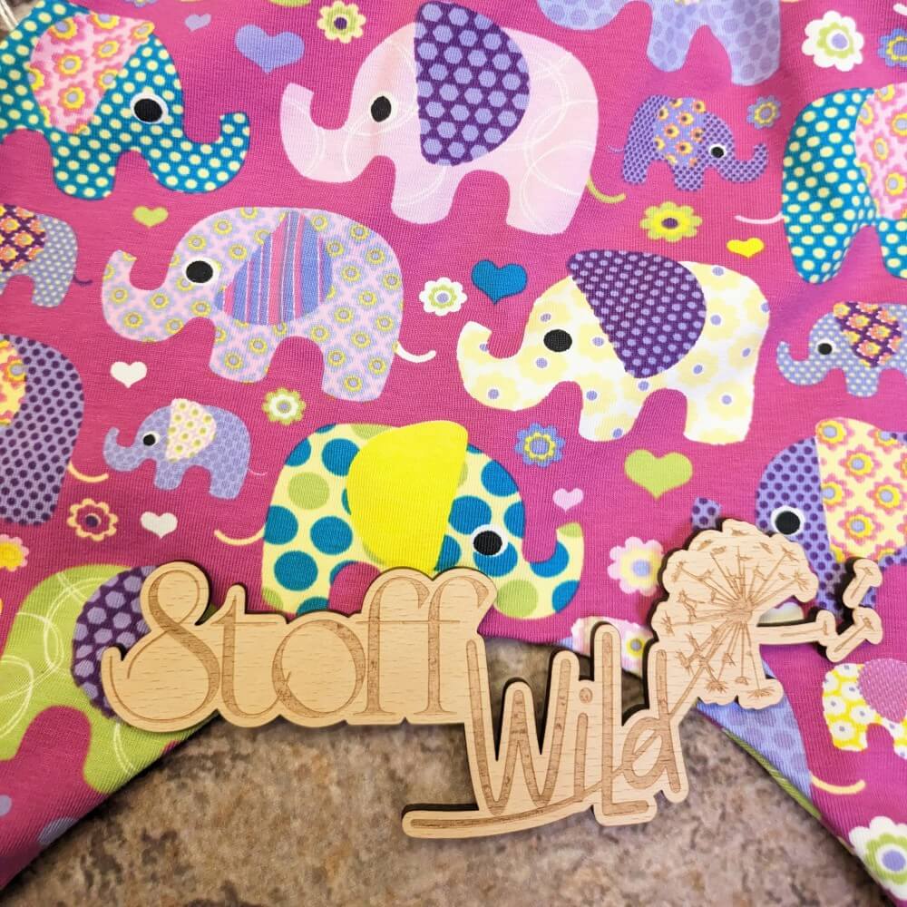 Pumphose Elefanten pink, Gr. 68-74 - Image 5