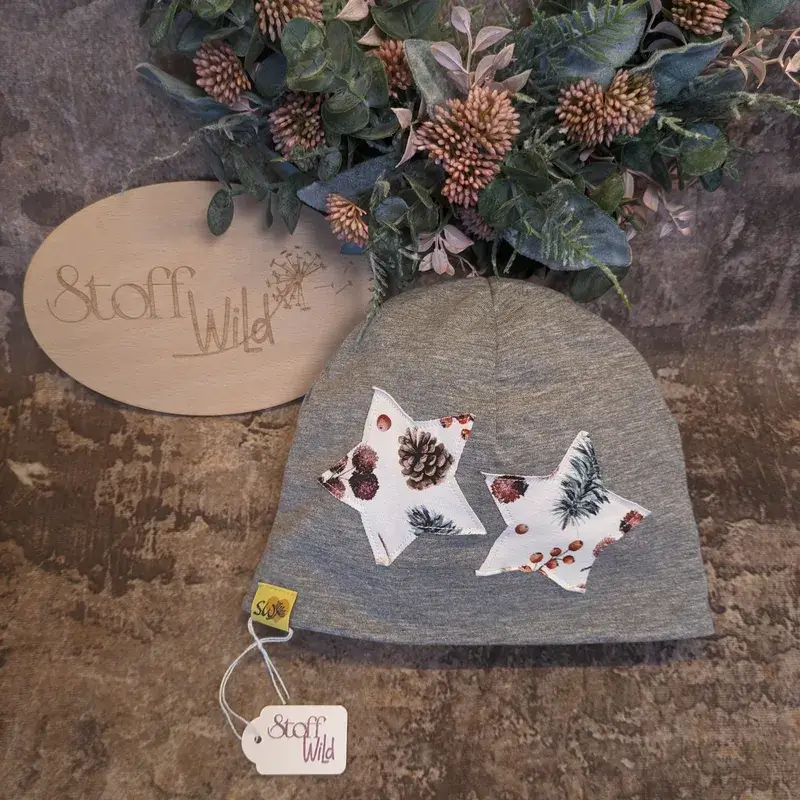 Wende-Beanie "Tannenzweige & Zapfen" - Image 3