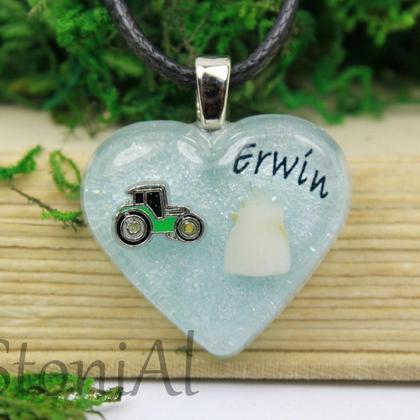 TRAKTOR MILCHZAHN HERZ ERINNERUNG