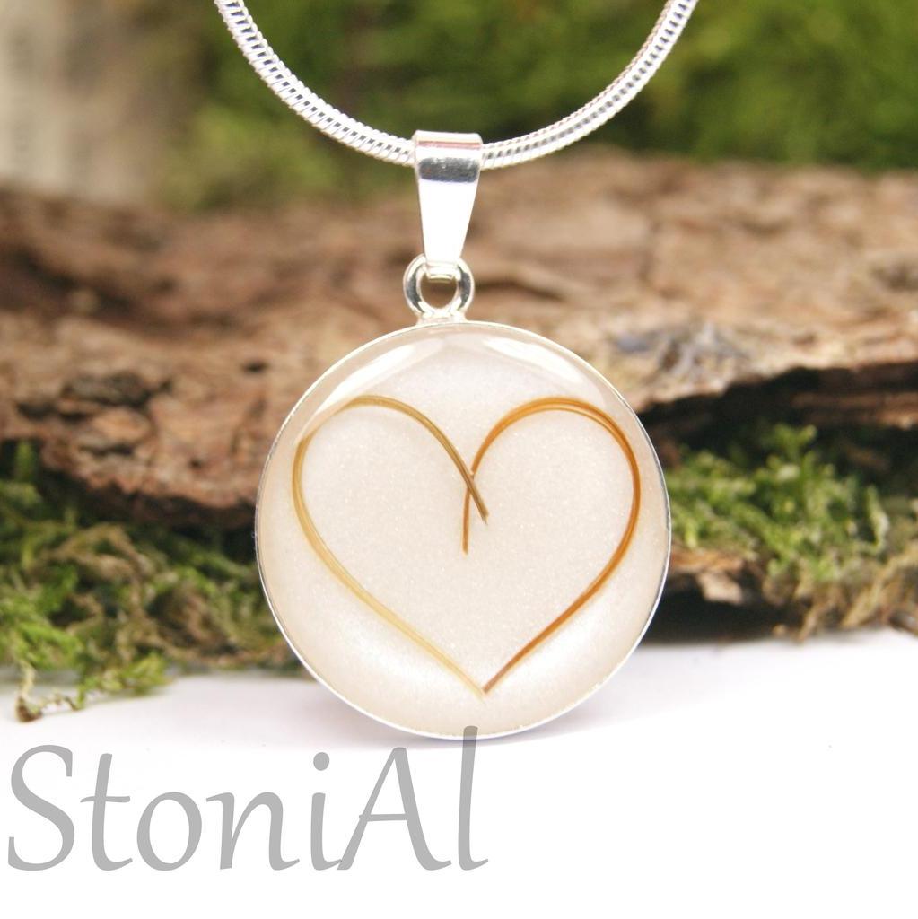 Herz aus Haaren Erinnerungsschmuck - Image 3