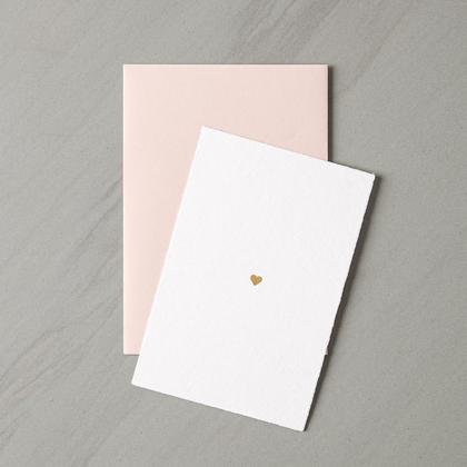 Postkarte goldenes Herz