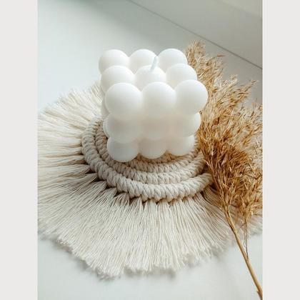 Bubble Candle Large, Kerze Boho-Chic, Wüfelkerze, Kerze, 1 Stück