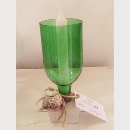 Windlicht Flasche/Beton