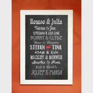 Kunstdruck berühmte Paare zur Hochzeit